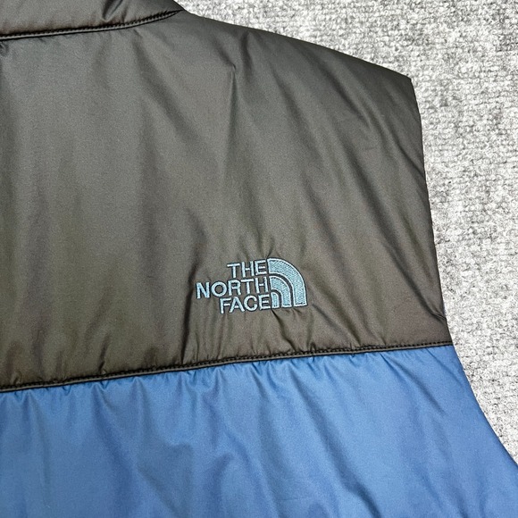 The North Face Vest Men's large Blue-Black Puffer Insulated Full Zip Outdoor - Picture 8 of 9